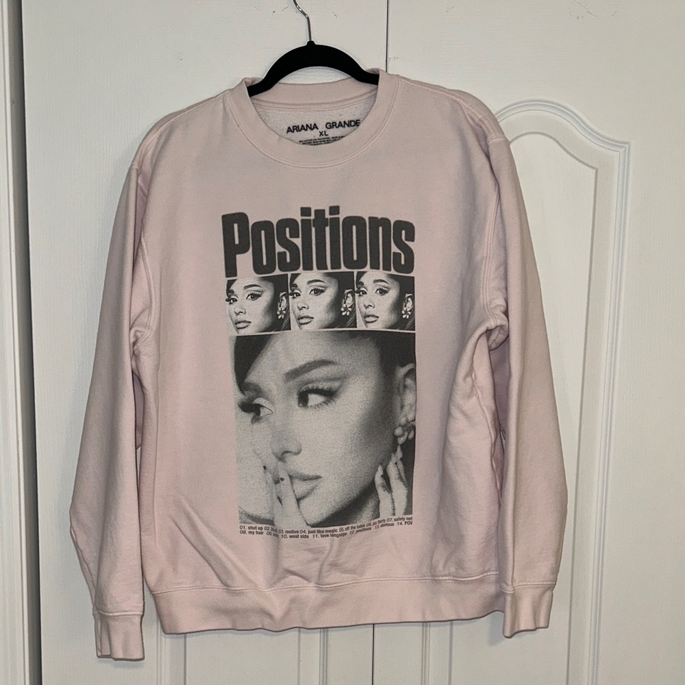 Ariana Grande Light Pink Positions Sweatshirt
